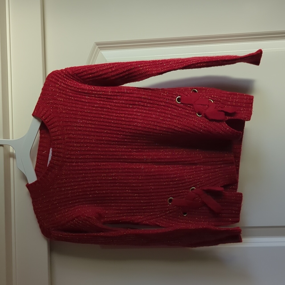 Epic Threads Red Sweater with Bow Detail